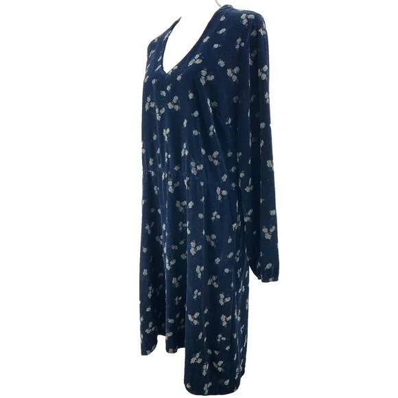 Cabi Decked Out Dress Navy Velvet Floral Midi Dress Style‎ #3875 Size XL - Picture 5 of 11